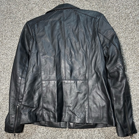 NWOT Whet Blu Patricia Slim Fit Leather Jacket Size Medium - Picture 4 of 7